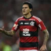 Pedro comemora gol do Flamengo contra o Palmeiras