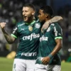 Palmeiras durante comemoração de gol contra o Internacional