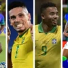 Da esquerda para a direita: Endrick, Paulinho, Gabriel Jesus e João Pedro são opções para Diniz no ataque da Seleção